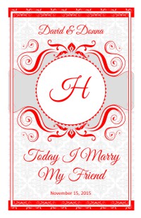 Wedding Program Cover Template 13D - Version 3